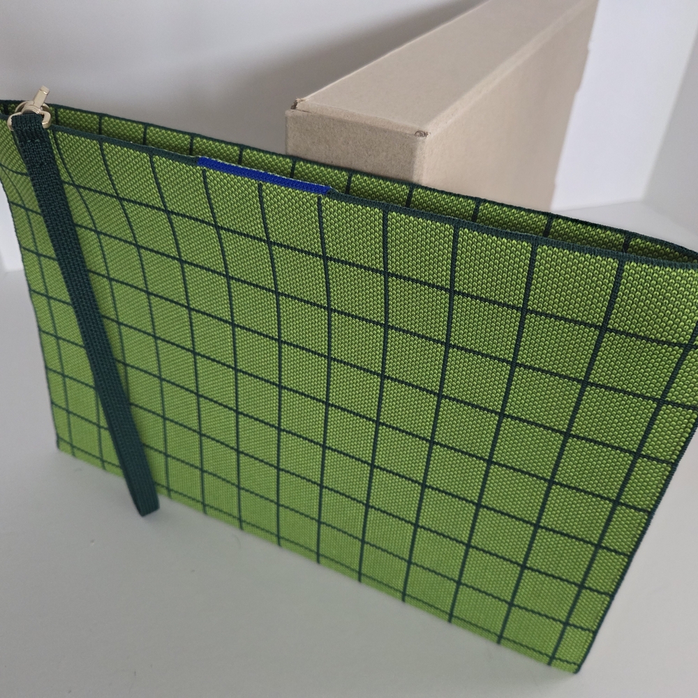 Rothys Leaf Green Clutch Model #98